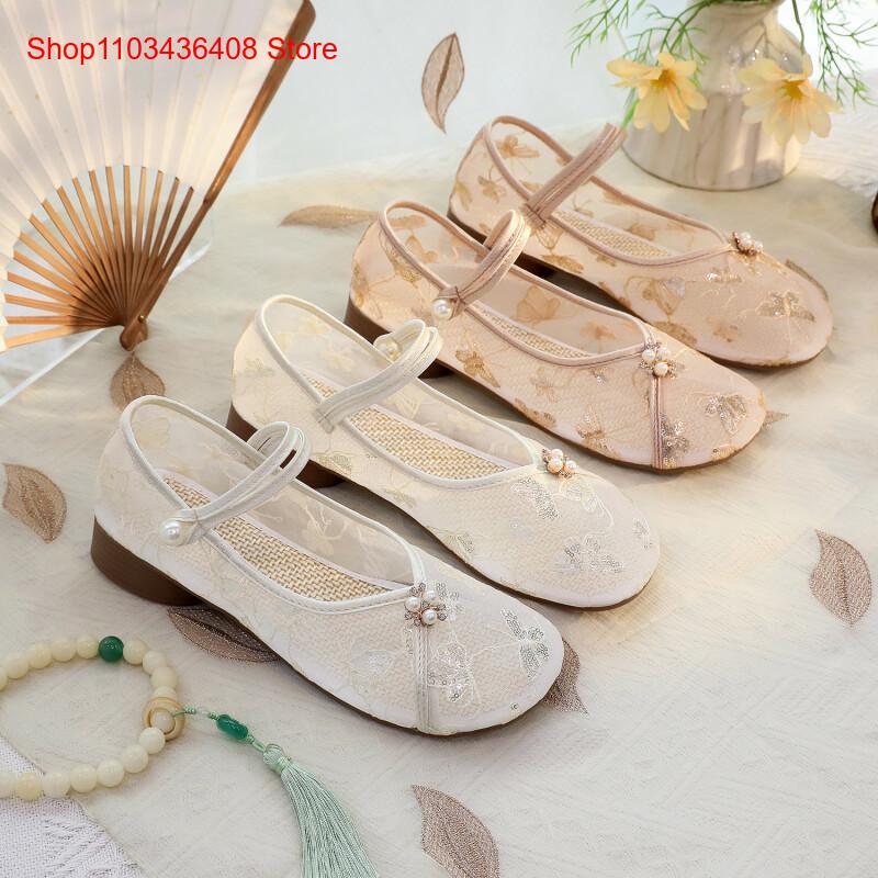 Ethnic Style - Nuove Scarpe a Rete con Tacco